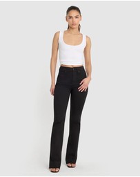 Good American - Never Fades Good Classic Slim Bootcut Jeans