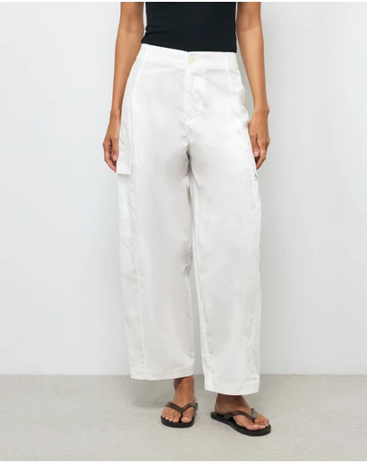 AERE - Organic Cotton Cargo Barrel Pants