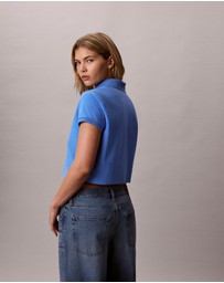 Calvin Klein Jeans - Cooling Jersey Cropped Polo Shirt