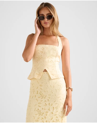 Forever New - Sally Lace Halter Neck Top