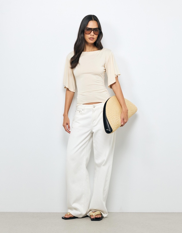 AERE - Elyse Cupro Tie Top