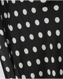 Revibe - Repaired BY JOHNNY. Dove Drape Polka Ankle Dress - AU 8