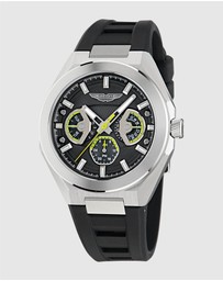 Aston Martin - TKS Black Dial Black Gunmetal Silicone Strap Watch