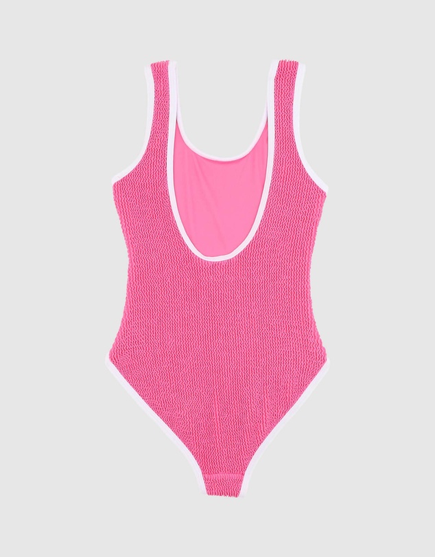 Minihaha - Bubblegum White Crinkle Swimsuit - Teens