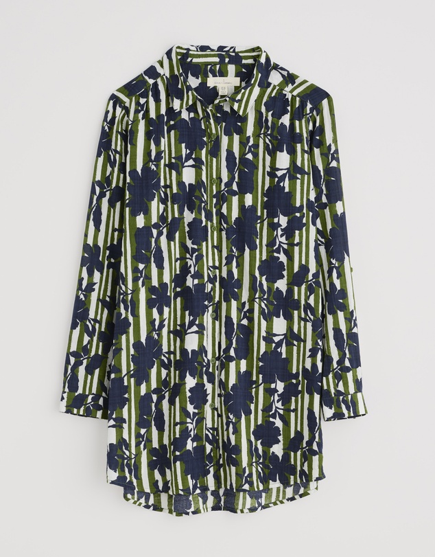 Seasalt - Seasalt Cornwall Green Wren Flutter Shirt