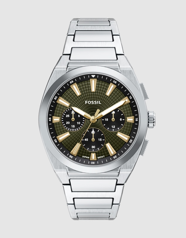 Fossil - Everett Silver Tone Chronograph Watch