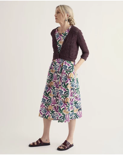 Seasalt - Veronica Short Sleeve Midi Dress in GOTS-Certified Organic Cotton