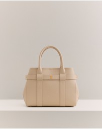 Trenery - Kalin Leather Small Tote in Tahini