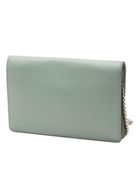Pre-Loved by Azura Reborn - Pre-Loved Leather Metal Plate City Wallet on Chain