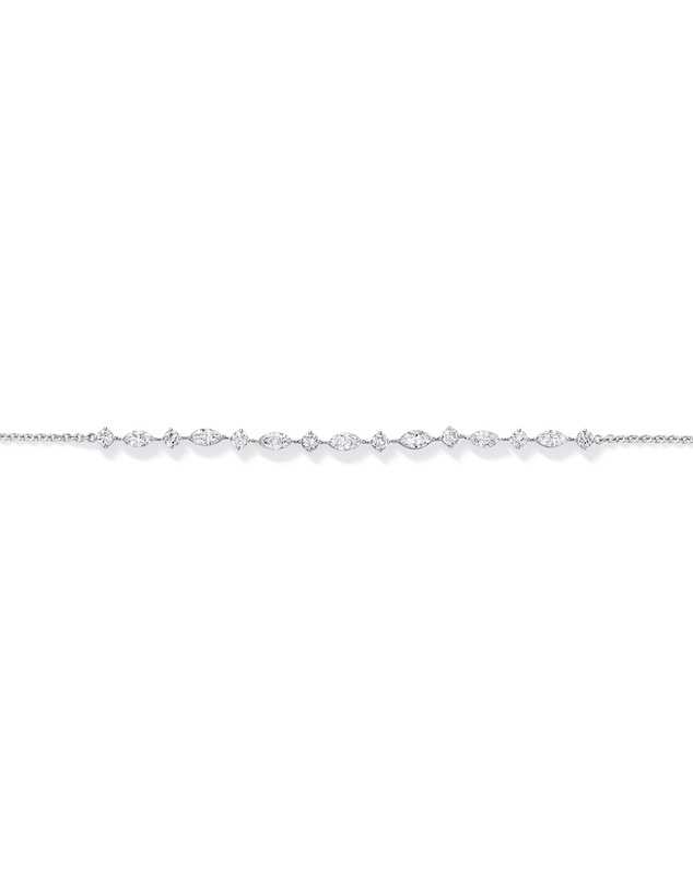 Michael Hill - 1.10TW Marquise & Round Brilliant Lab Tennis Bracelet Silver