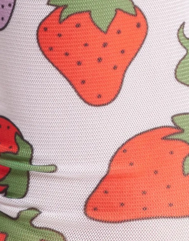High Heel Jungle - Retro Sheer Strawberry Fields Sock