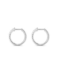 Michael Hill - Hoop Earrings With 0.25 Carat TW Of Diamonds in 10kt White Gold