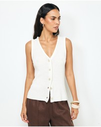 AERE - Lori Organic Cotton Knit Vest