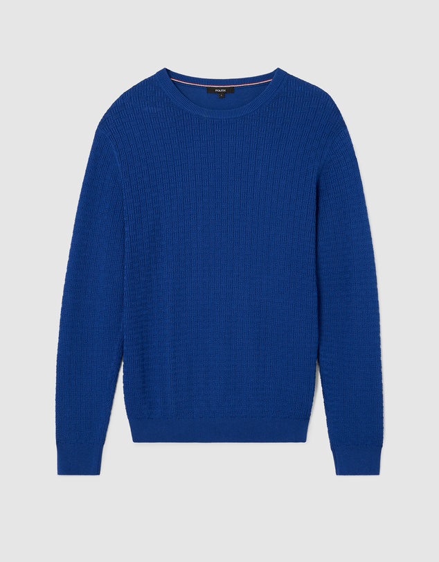 Politix - Elvin Geo Textured Crew Knit