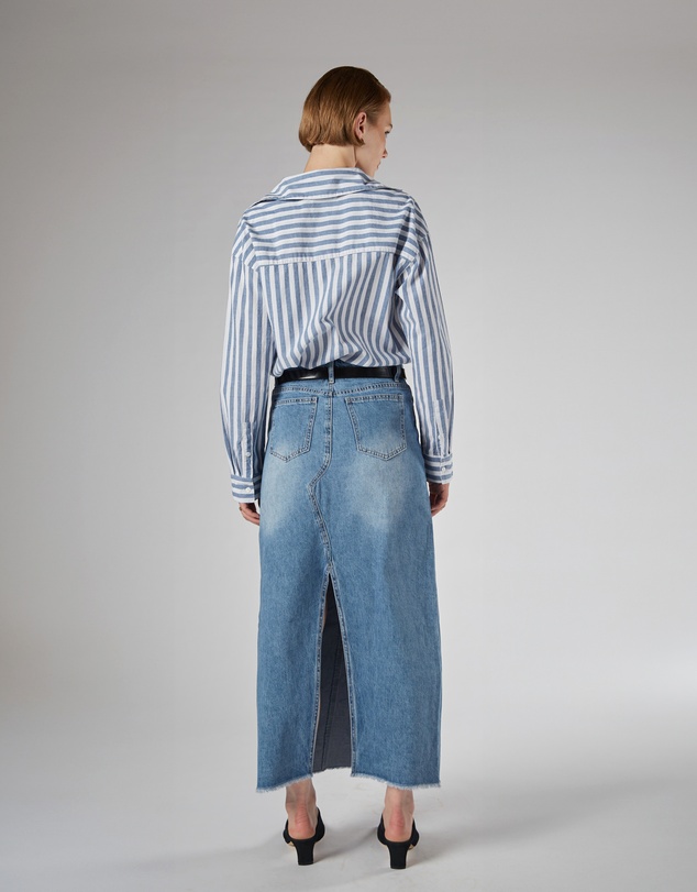 DRICOPER DENIM - Finley Loose Blue Stripe Shirt