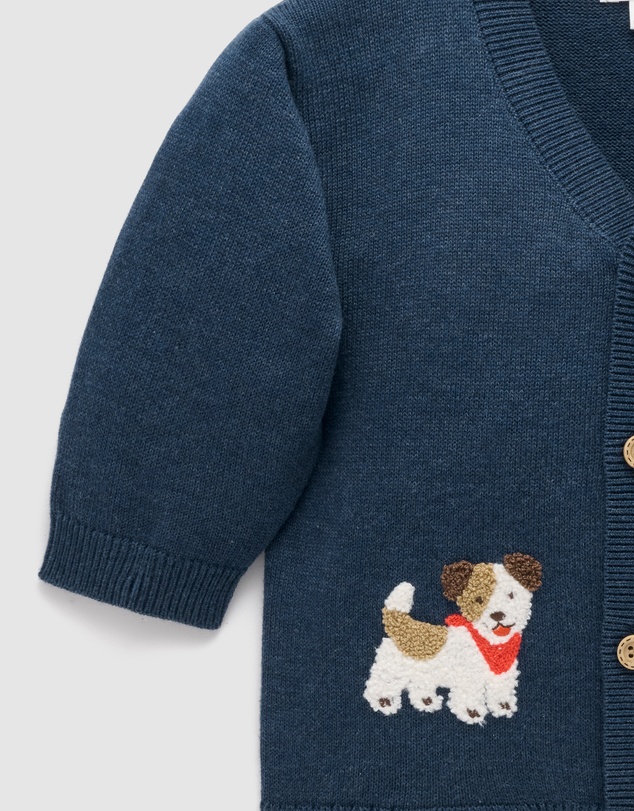 Purebaby - Doggy Cardigan-Kids-Babies
