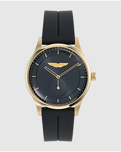 Aston Martin - SLS 38mm Black Silicone Strap Watch