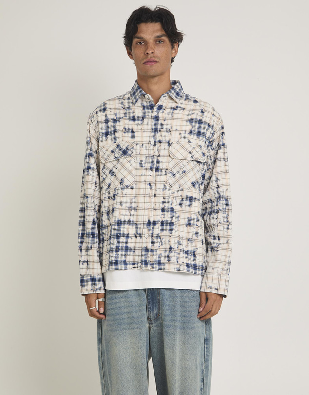 Insight - Bleached Flannel Long Sleeve Shirt