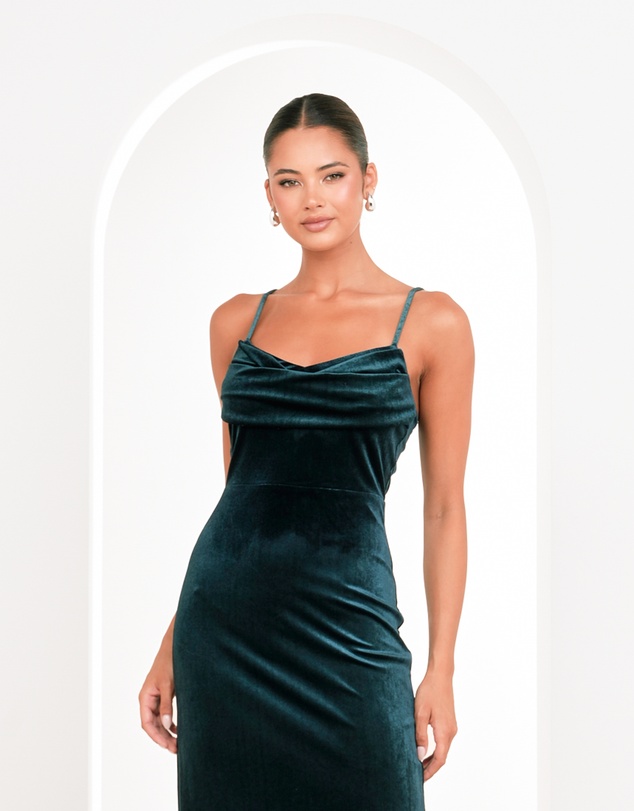 Pilgrim - Berlin Cowl Neck Velvet Gown