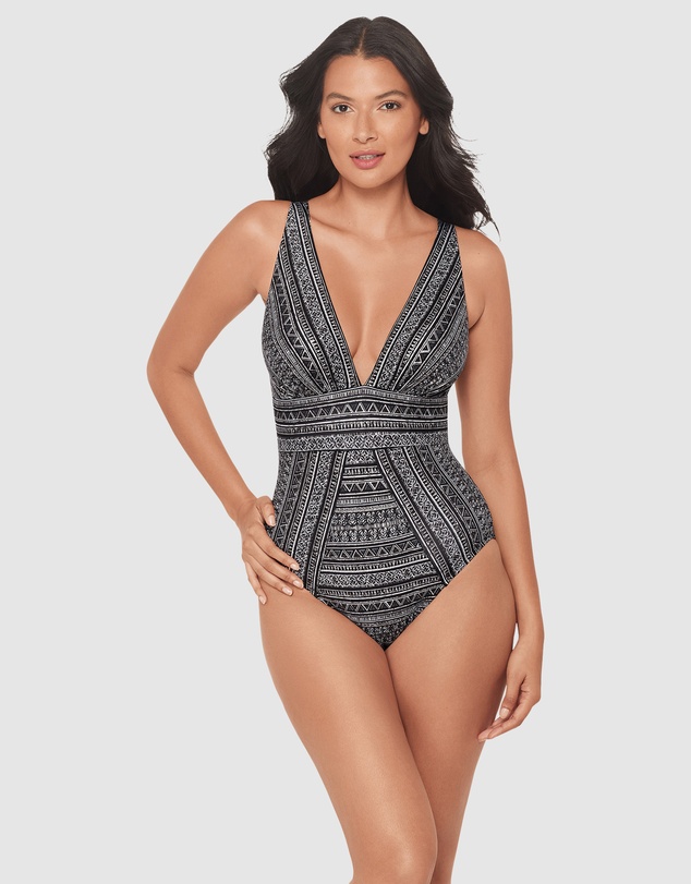 Miraclesuit Swimwear  - Elysium Odyssey Plunge Tummy Control Shaping Swimsuit