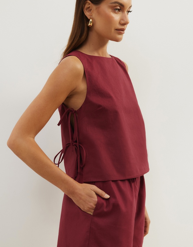 Atmos&Here - Bloom Side Tie Boxy Top