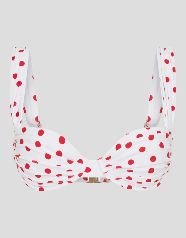 Vacay Swimwear - Rhodes Top Red Polka