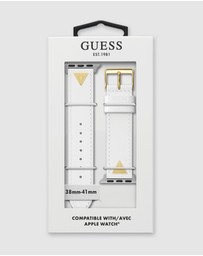 GUESS - Guess Apple Band - Triangle Plaque White Leather 38/40/41mm