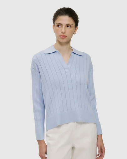 Trenery - Cotton Cashmere Fine Cable Polo
