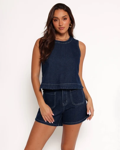 Petal & Pup - Levi Top - Dark Denim