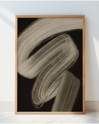 Olive et Oriel - Beige Strokes No 2 by Treechild Art Print