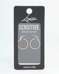 Lovisa - Gold Plated Surgical Steel Sleeper Earrings 16 MM