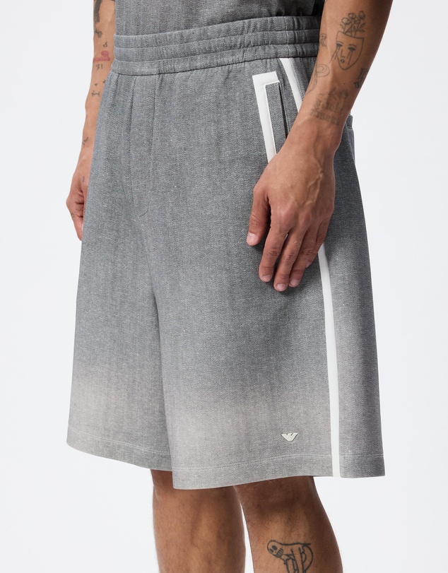 Emporio Armani - Double-Jersey Gradient Bermuda Shorts