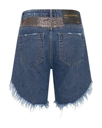ONE TEASPOON - Gold Mine Frankies Long Length Denim Shorts