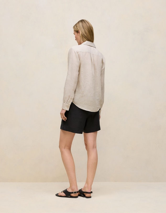 Trenery - Delave Linen Classic Shirt in Flax