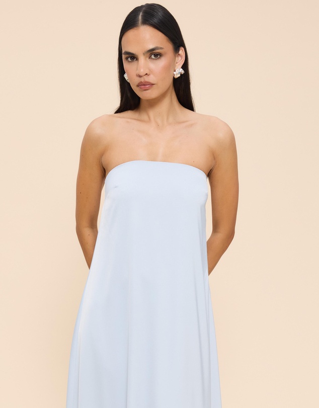 CHANCERY - Olivia Strapless Satin Maxi Dress