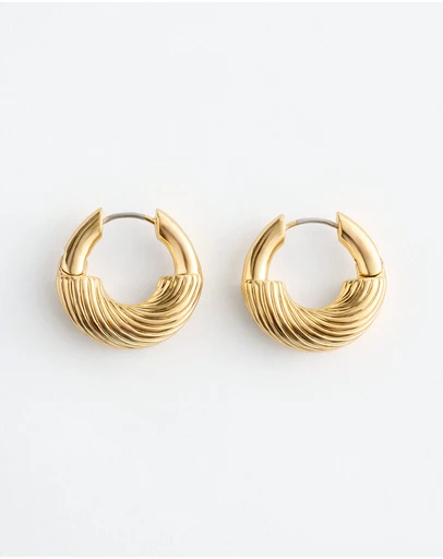 & Other Stories - Ridged Hoop Earrings