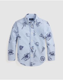 Polo Ralph Lauren - Cotton Oxford Graphic Shirt - ICONIC EXCLUSIVE - Kids