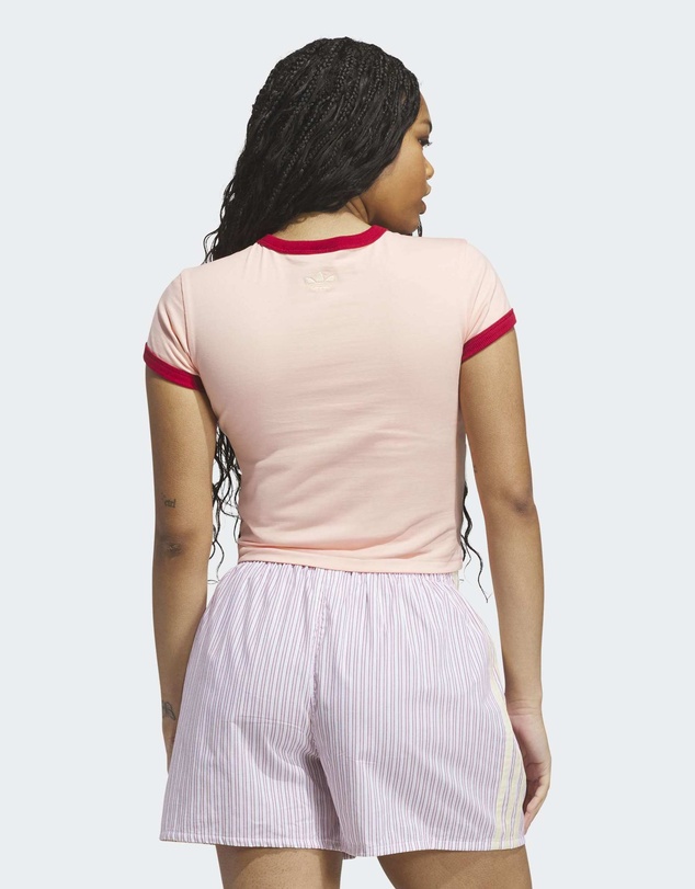 adidas Originals - TEXAS A&M AGGIES GRAPHIC RINGER BABY TEE Womens