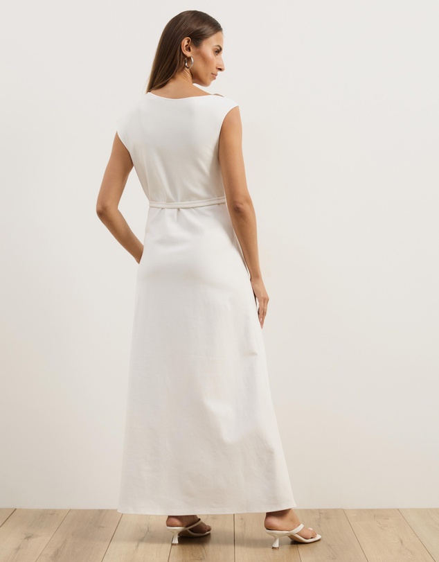 Atmos&Here - Luna Slash Neck Midi Ponte Dress