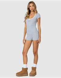 EDIKTED - Lincoln Ribbed Romper