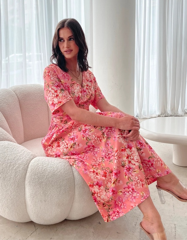 Esther & Co - Tivona Dress - Peach Blossom