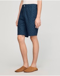 Sandro - Denim Cross Shorts