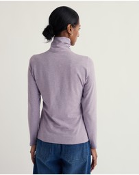 Seasalt - Seasalt Cornwall Purple Landing Roll Neck Top