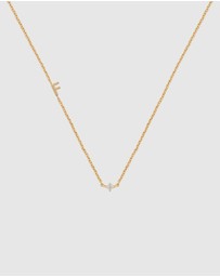 YCL  - Petite Initial Necklace F
