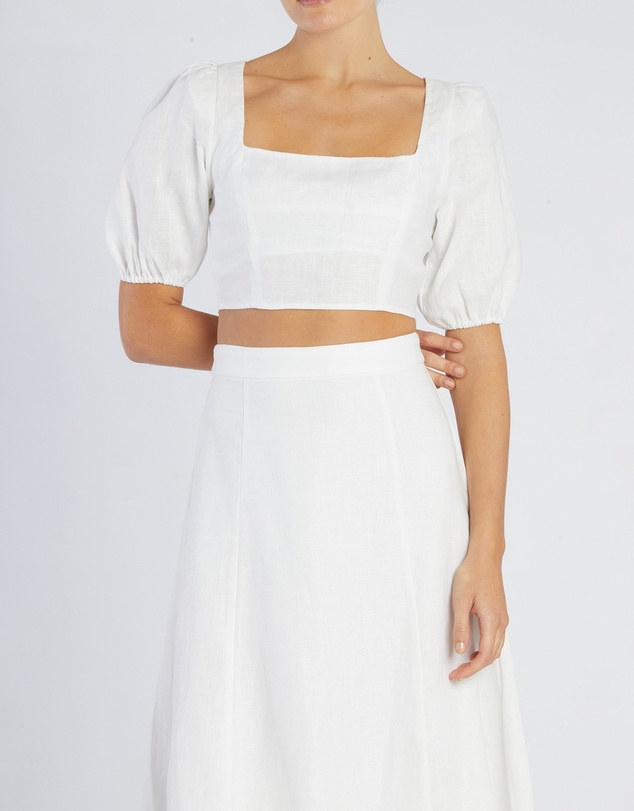 Amelius - Violetta Linen Crop Top