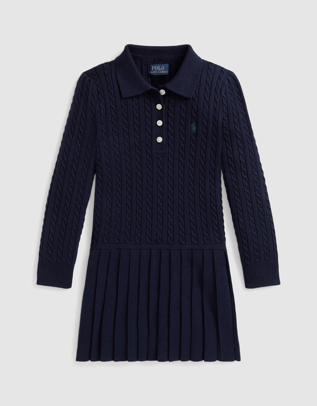 Polo Ralph Lauren - Mini-Cable Polo Sweater Dress - ICONIC EXCLUSIVE - Babies-Kids