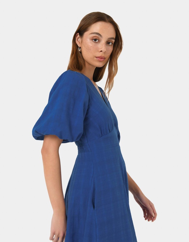 Forcast - Iris Puff Sleeve Midi Dress