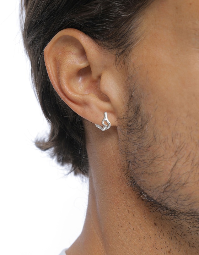 Kuzzoi - ICONIC EXCLUSIVE - Earrings Male Single Creole 925 Sterling Silver