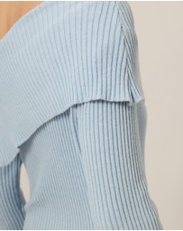 Tussah - Chloe Off Shoulder Knitted Midi Dress