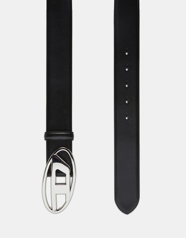 Diesel - Leather Belt With Silver D Buckle